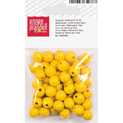 Koka pērlītes-dzeltenas (10 mm, 50 gb.)