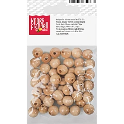 Koka pērlītes-bēšīgas (10 mm, 50 gab.)