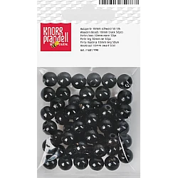 Koka pērlītes-melnas (10 mm, 50 gab.)