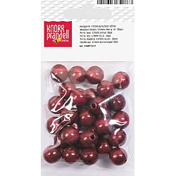 Koka pērlītes-ķiršu sarkanas (12 mm, 30 gab.)