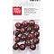 Wooden Beads – Cherry Red (15 mm, 15 pcs)