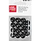Wooden beads – black (15 mm, 15 pcs.)