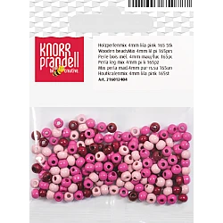 Koka pērlītes-rožu un rozā, mix (4 mm, 165 gab.)