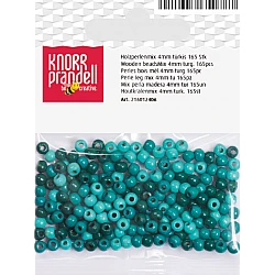 Koka pērlītes-tirkīzzila mix (4 mm, 165 gab.)