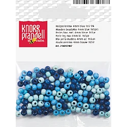 Koka pērlītes-zilas mix (4 mm, 165 gab.)