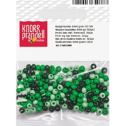 Koka pērlītes-zaļas mix (4 mm, 165 gab.)
