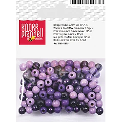 Koka pērlītes-lillā, mix (6 mm, 125 gab.)