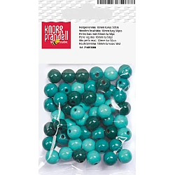 Koka pērlītes-tirkīzzila mix (10 mm, 50 gab.)