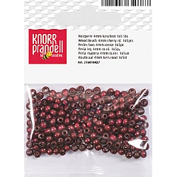 Koka pērlītes-ķiršu sarkanas (4 mm, 165 gab.)