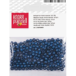 Koka pērlītes-tumši zilas (4 mm, 165 gab.)