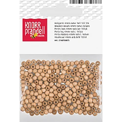 Koka pērlītes-bēšīgas (4 mm, 165 gab.)