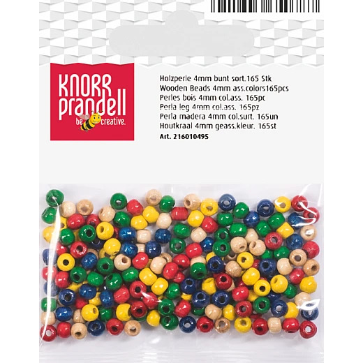 Wooden Beads - Assorted (4 mm, 165 pcs)