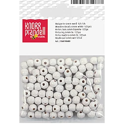 Koka pērlītes-baltas (6 mm, 125 gab.)