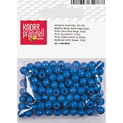 Koka pērlītes-zilas (6 mm, 125 gab.)