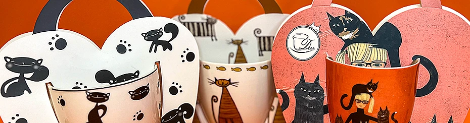 Meow, tea cups with cats!