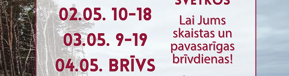 Opening hours during the May holidays