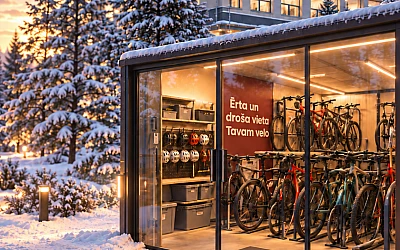 Velosipēdu ziemas uzglabāšana Kanclerā