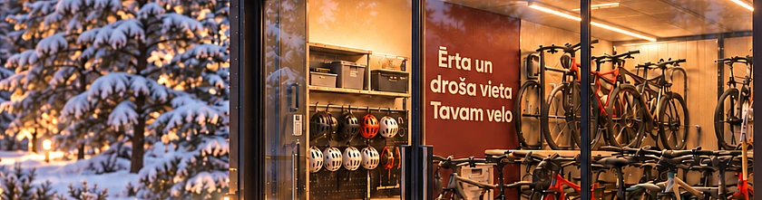 Velosipēdu ziemas uzglabāšana Kanclerā