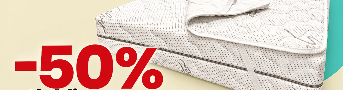 Iegādājies matraci un saņem 50% atlaidi matrača aizsargpārklājam